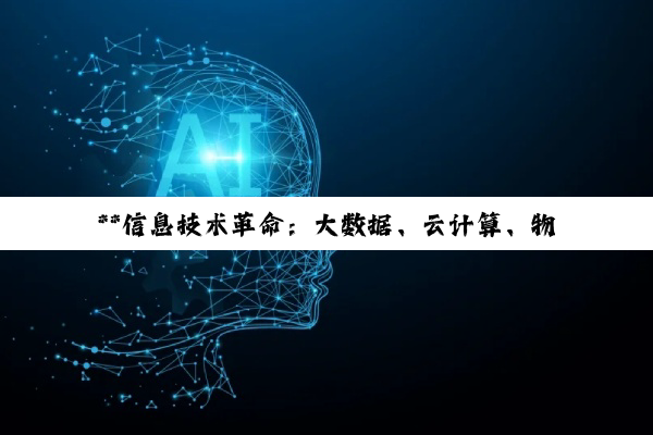 【科普解答】**信息技术革命：大数据、云计算、物联网、人工智能与5G的深度交织与未来展望**